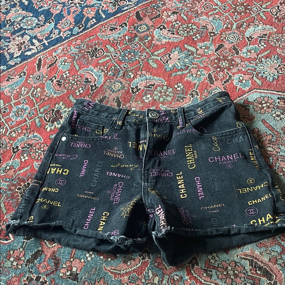 Chanel Multicolor Logo Women's Shorts